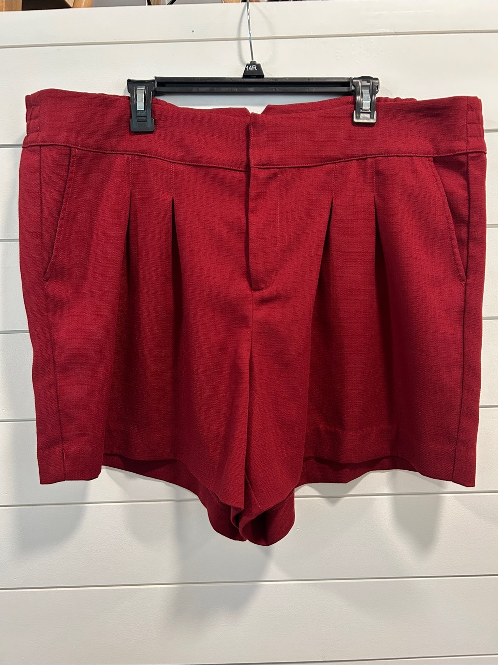 torrid Red High-Waist Pleated Women’s Shorts